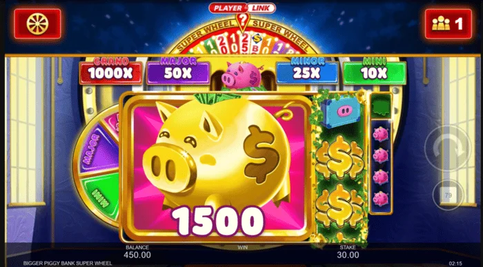 Μία μεγάλη νίκη στο Bigger Piggy Bank Super Wheel